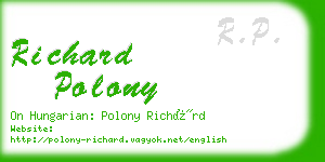 richard polony business card